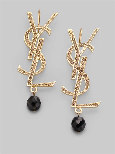 yves saint laurent logo earrings|Saint Laurent necklaces.